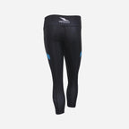 Women's Ace 3/4 Leggings - Black & Turquoise