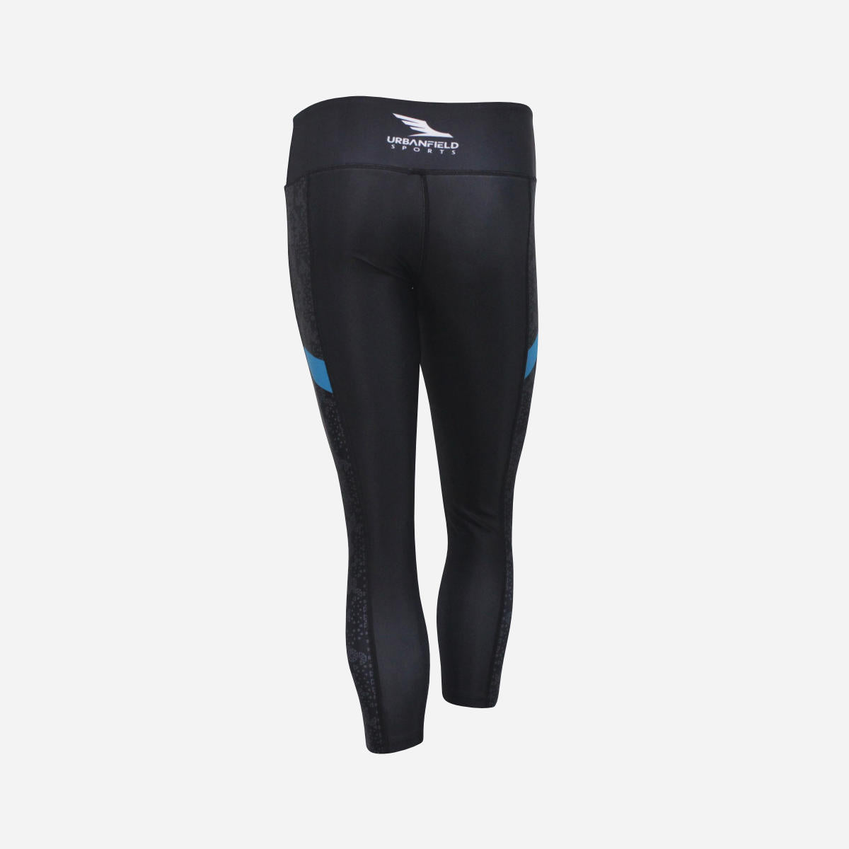 Women's Ace 3/4 Leggings - Black & Turquoise