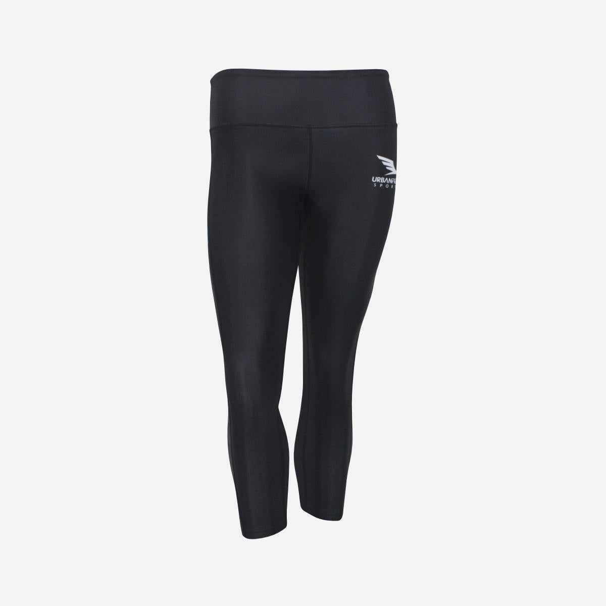 Women's Ace 3/4 Leggings - Black & Turquoise