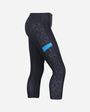 Women's Ace 3/4 Leggings - Black/Turquoise