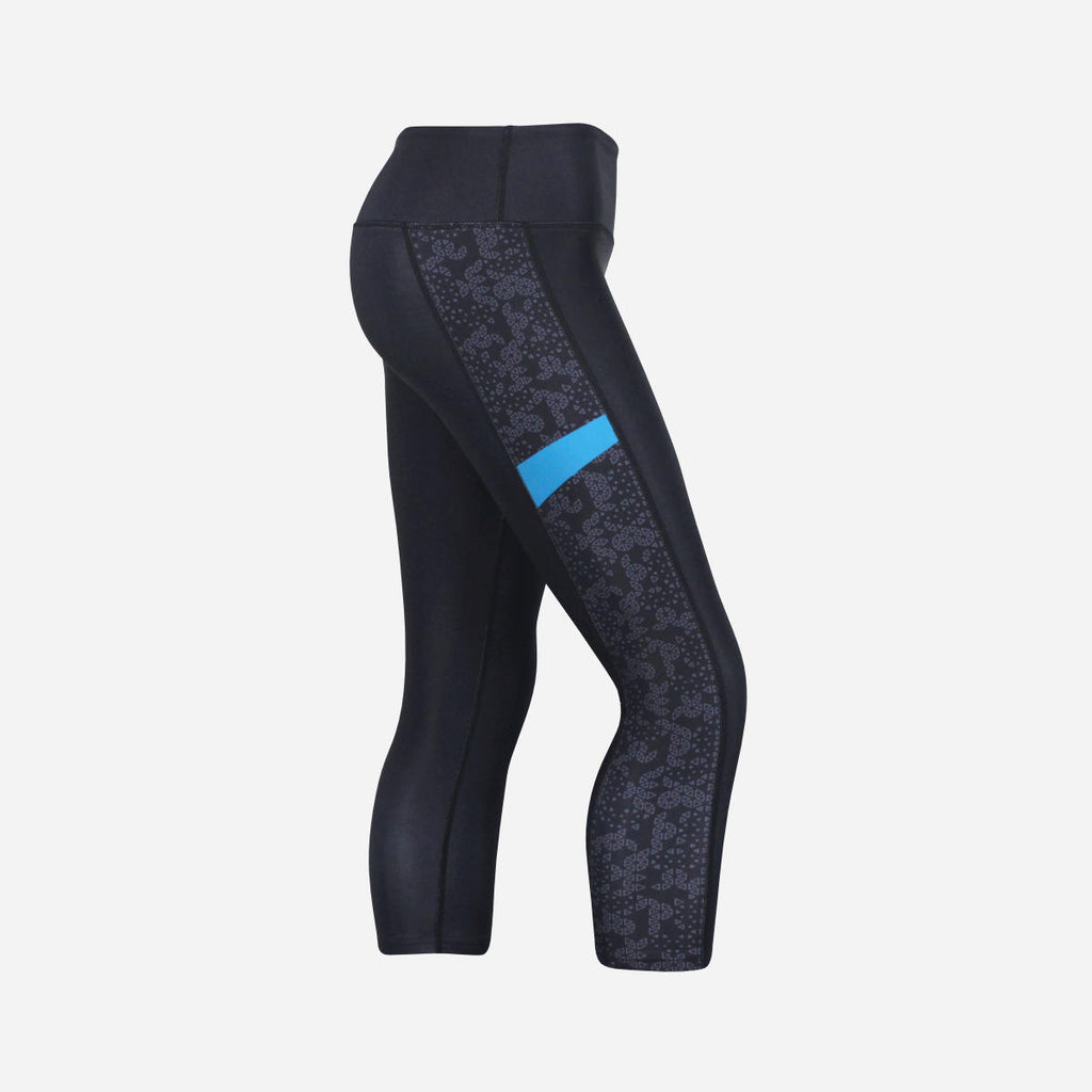 Women's Ace 3/4 Leggings - Black/Turquoise