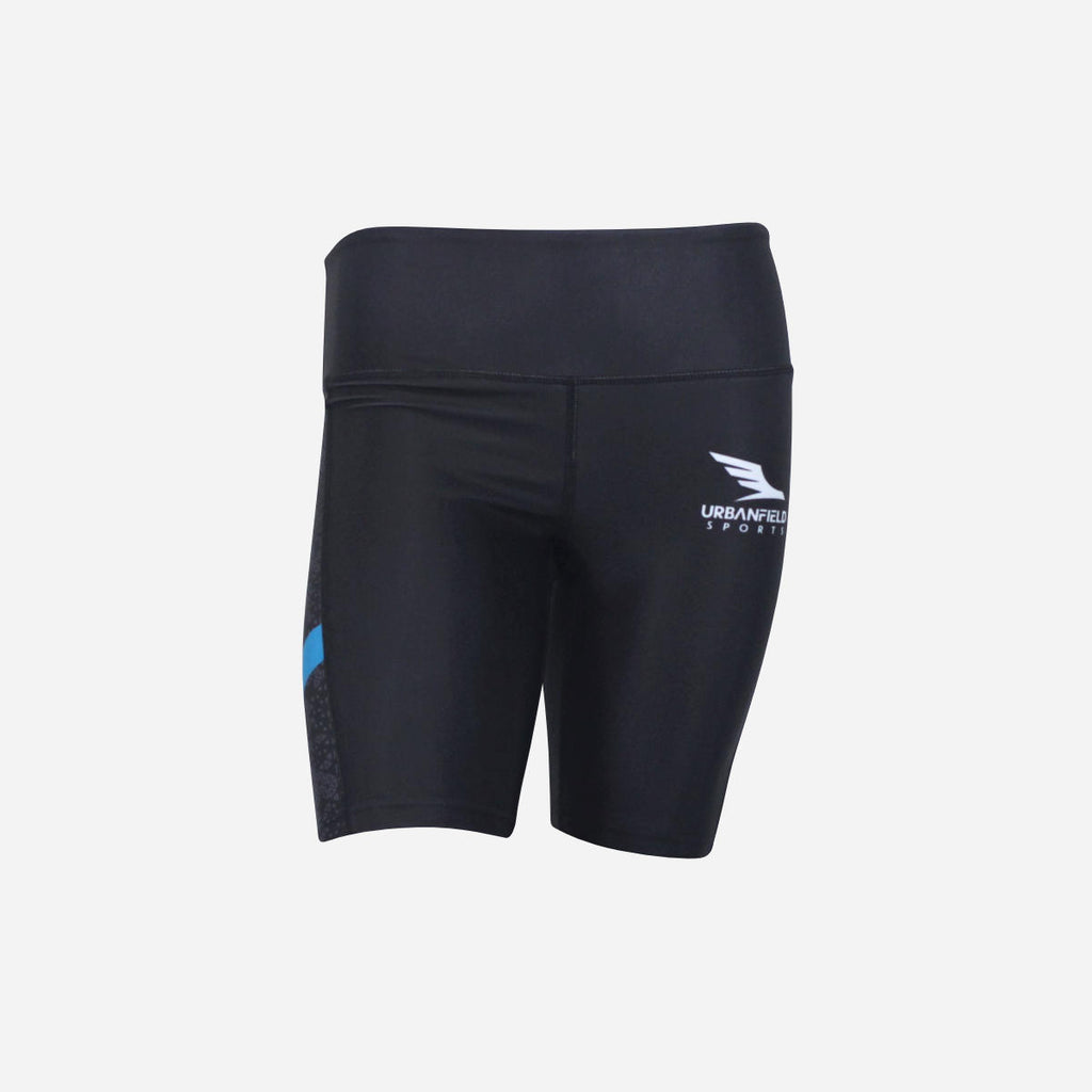 Women's Ace Short Leggings - Black/Turquoise