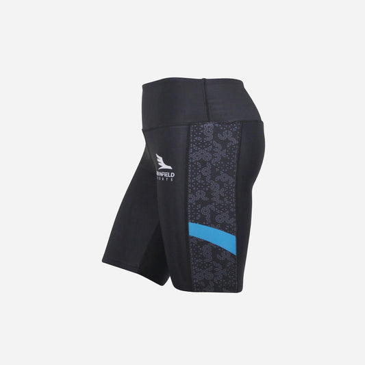 Women's Ace Short Leggings - Black & Turquoise