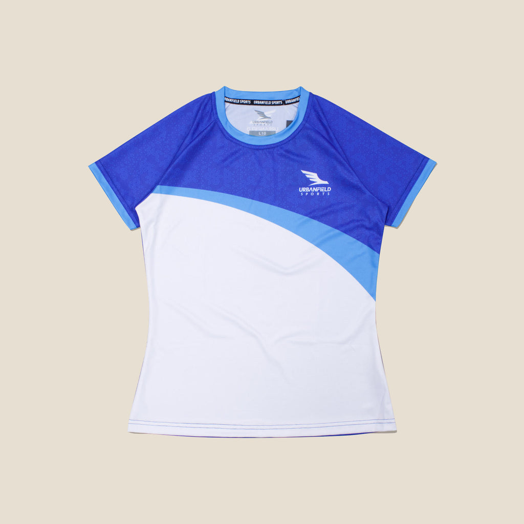 Women's Urbanfield Sports Ace T-Shirt - Royal Blue/Cyan Blue