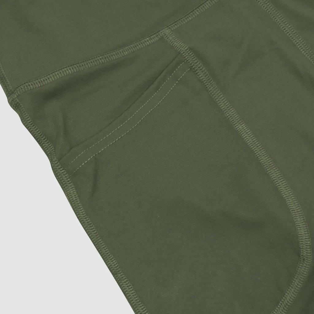 Women's Active Training High-Waist Short Leggings - Olive