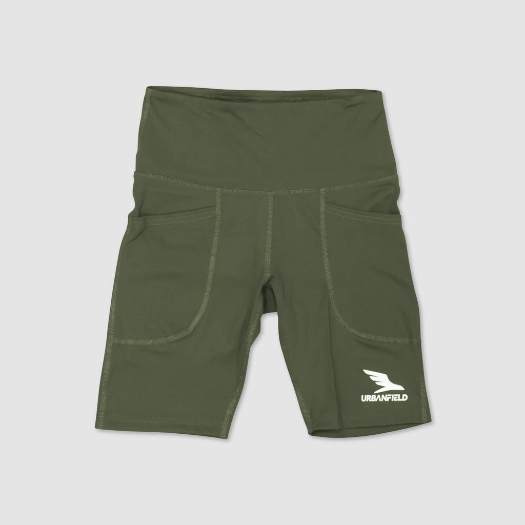 Women's Active Training High-Waist Short Leggings - Olive