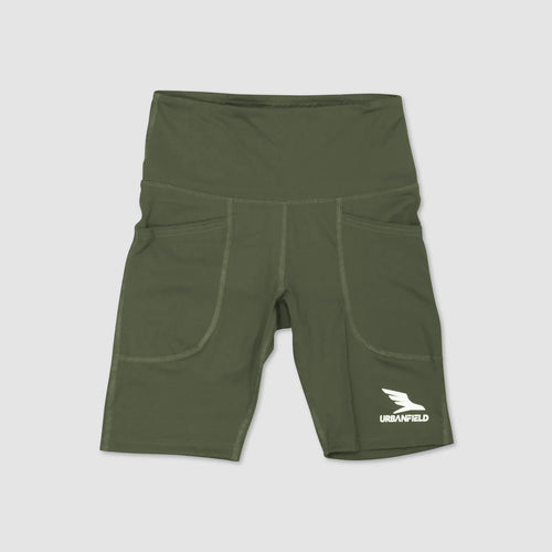 Women's Active Training High-Waist Short Leggings - Olive