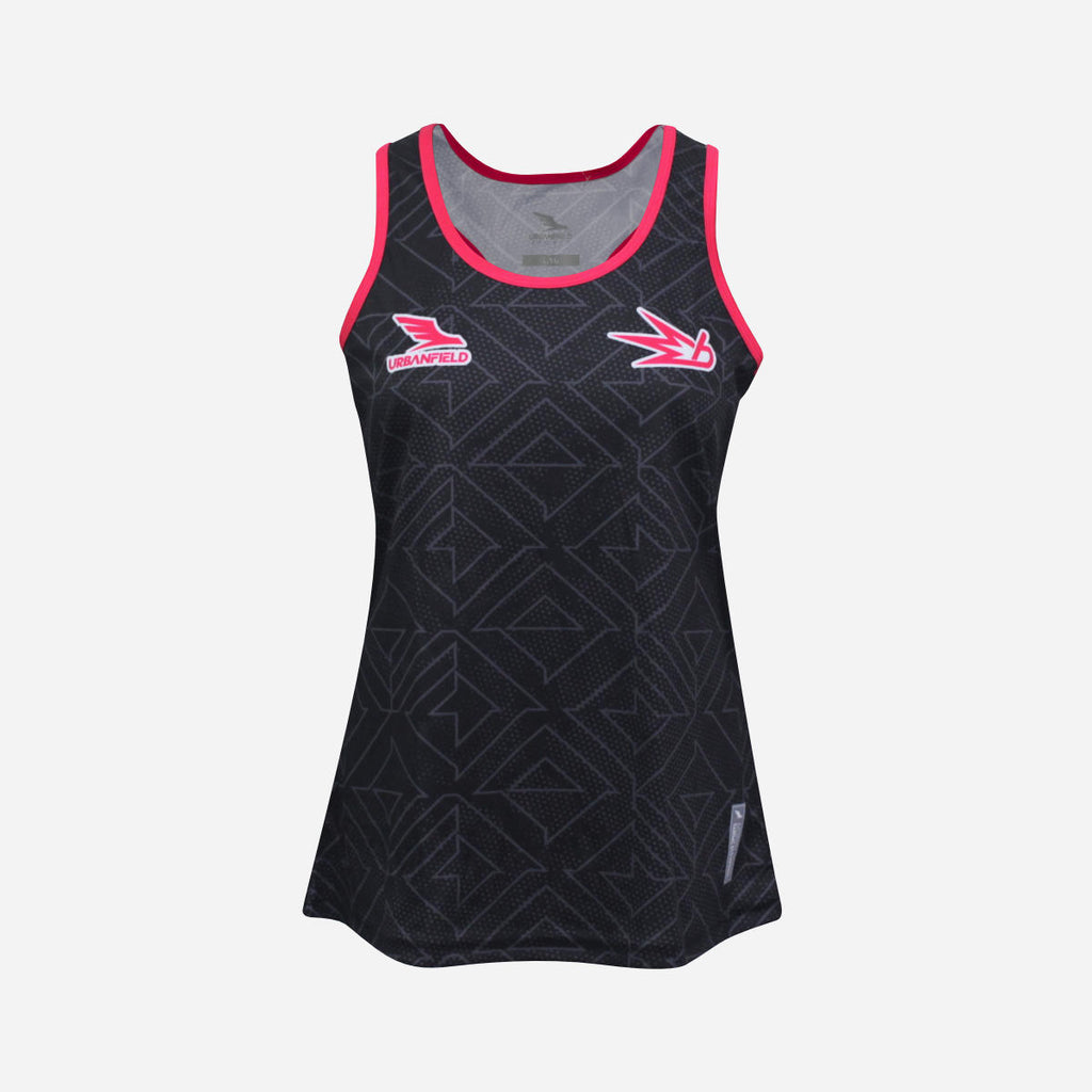 Women's Broomgrove Badminton Club 2025 Tank Top - Black/Hot Pink/White