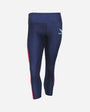 Women's Geometric Camo 3/4 Leggings - Navy & Hot Pink