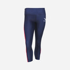 Women's Geometric Camo 3/4 Leggings - Navy & Hot Pink