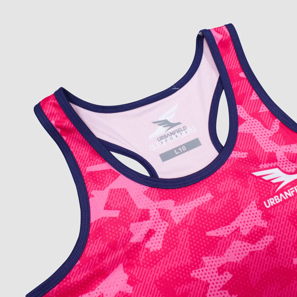 Women's Urbanfield Sports Geometric Camo Tank Top - Hot Pink
