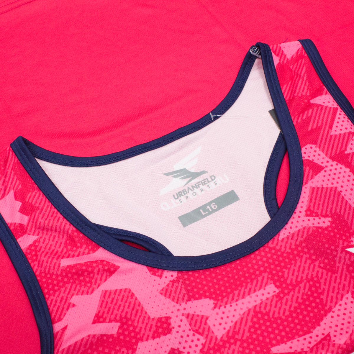 Women's Geometric Camo Tank Top - Hot Pink