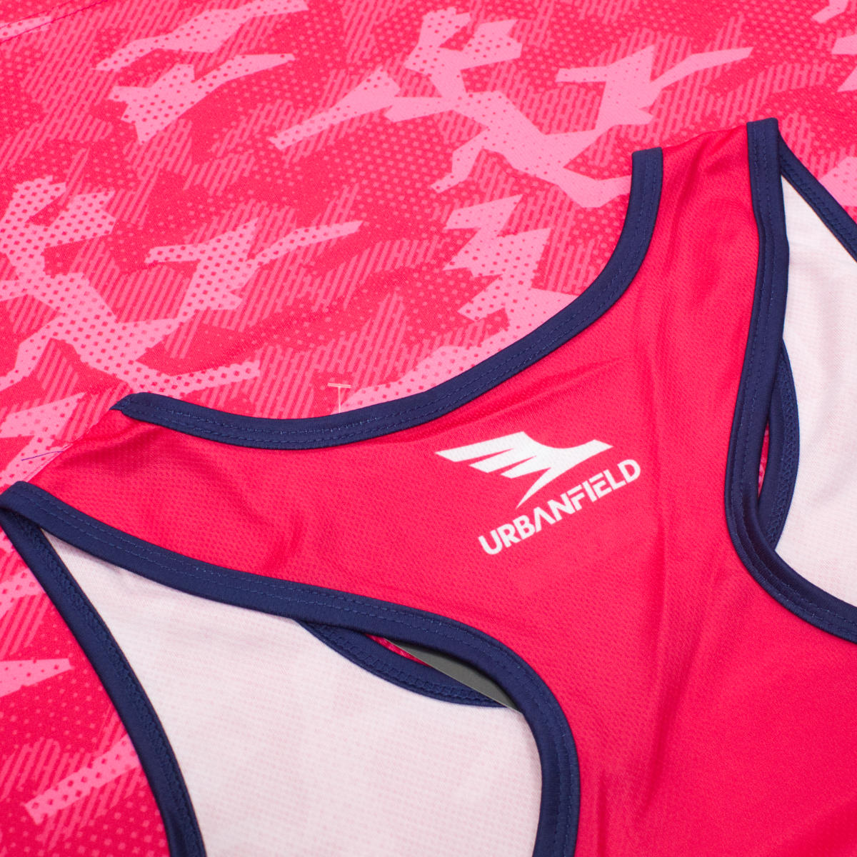 Women's Geometric Camo Tank Top - Hot Pink