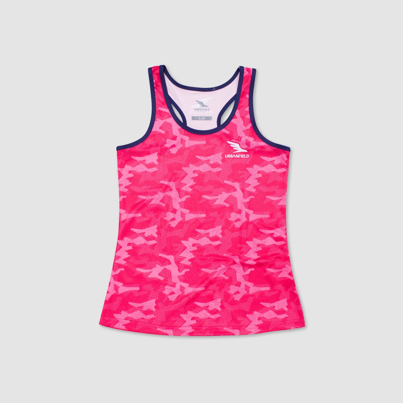 Women's Urbanfield Sports Geometric Camo Tank Top - Hot Pink