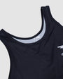 Women's Urbanfield Sports Geometric Triangle Racerback Vest Top - Black