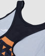 Women's Urbanfield Sports Geometric Triangle Racerback Vest Top - Black