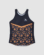 Women's Urbanfield Sports Geometric Triangle Racerback Vest Top - Black