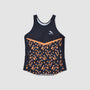 Women's Urbanfield Sports Geometric Triangle Racerback Vest Top - Black