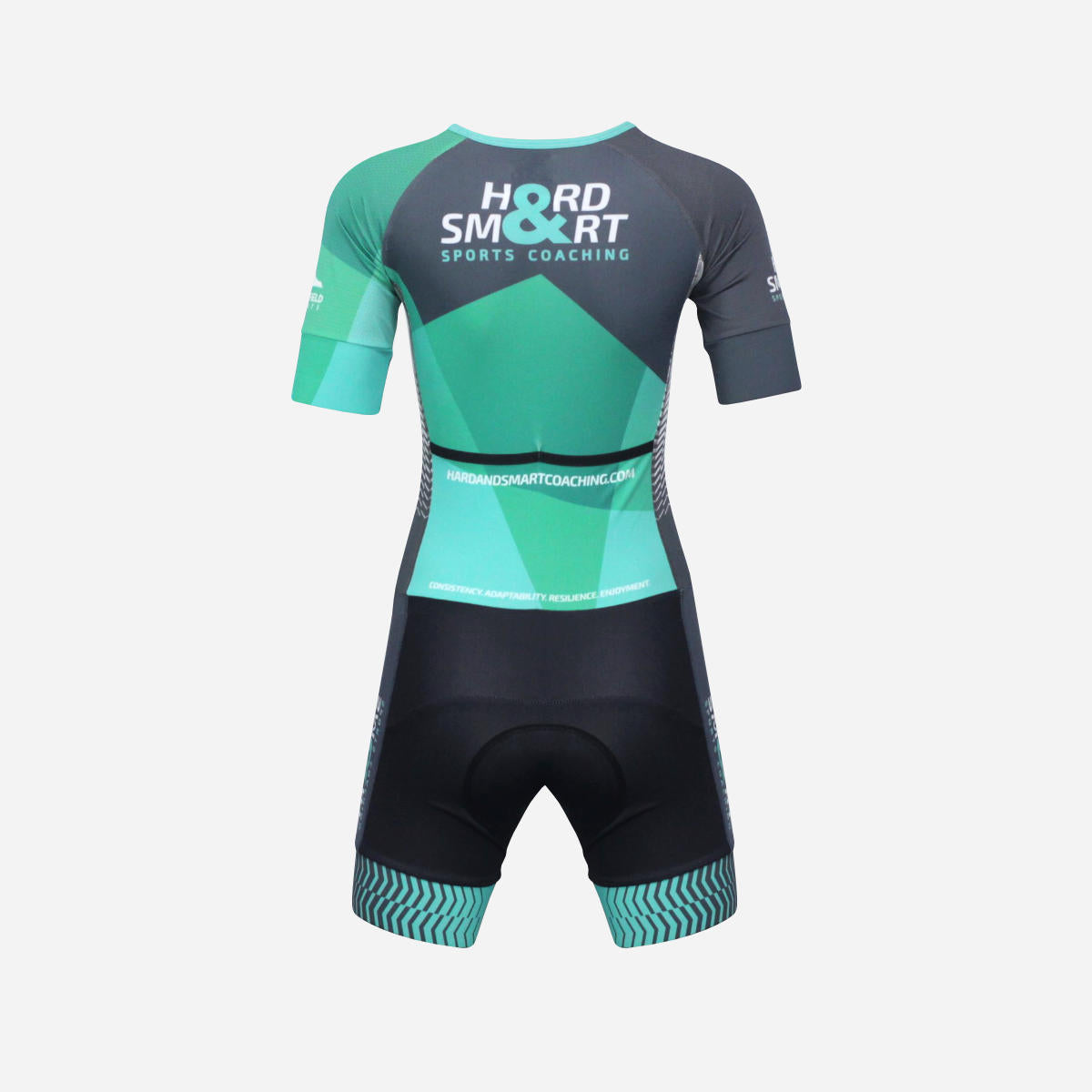 Women's Hard & Smart Sports Coaching Tri Suit - Mint Green/Graphite Grey/White
