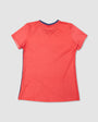 Women's Urbanfield Sports Horizontal Stripes Short Sleeve T-Shirt - Coral Red