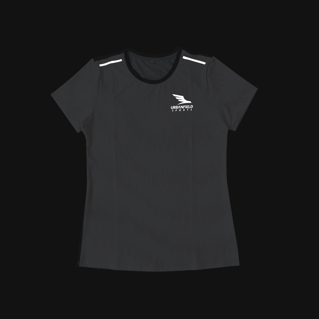 Women's speed short sleeve running T-shirt white / black