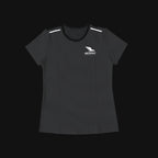 Women's speed short sleeve running T-shirt white / black