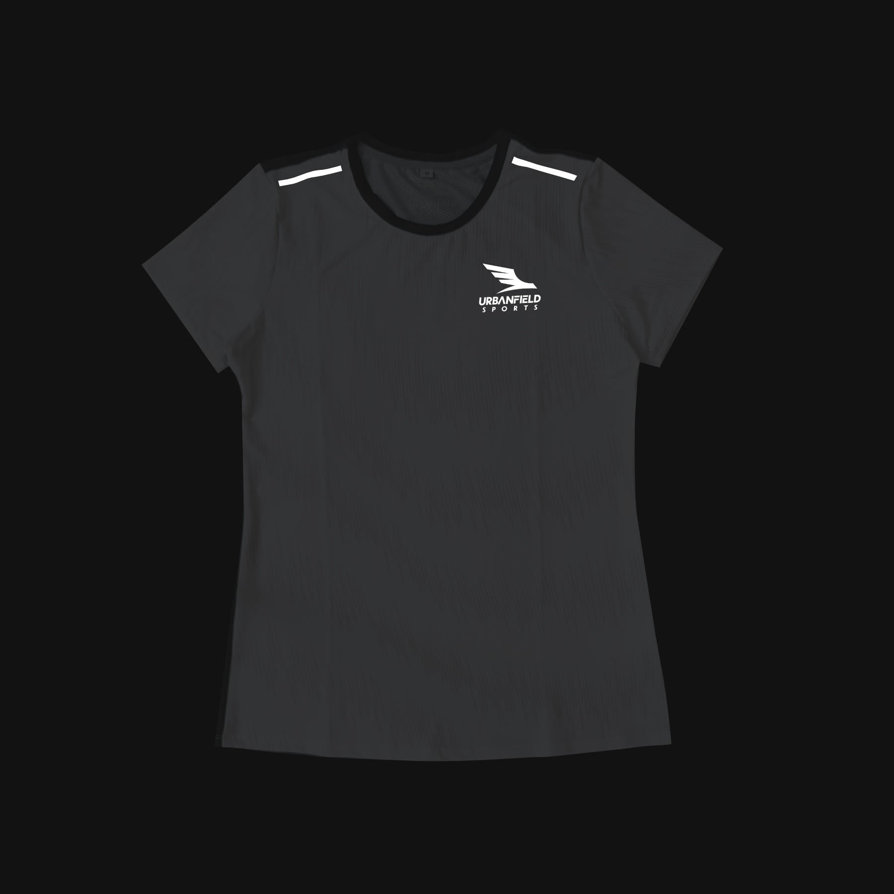 Women's speed short sleeve running T-shirt white / black