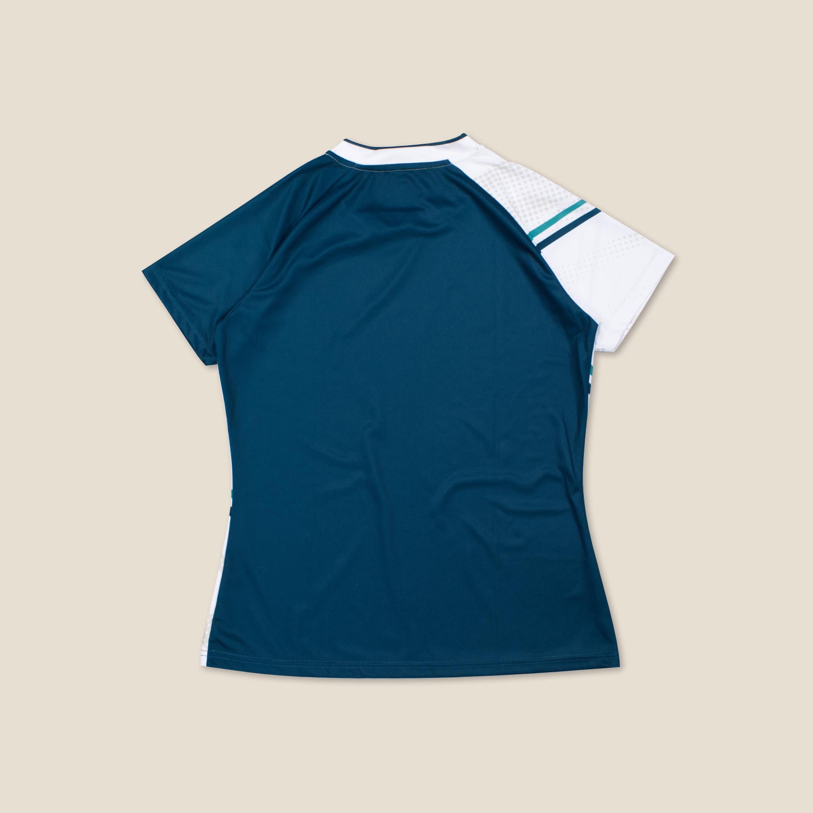 Women's Urbanfield Sports Speed Strike Short Sleeve T-Shirt - White/Deep Ocean Teal