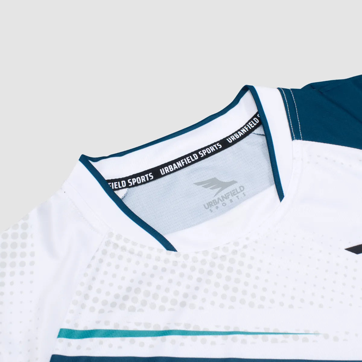 Women's Urbanfield Sports Speed Strike Short Sleeve T-Shirt - White/Deep Ocean Teal