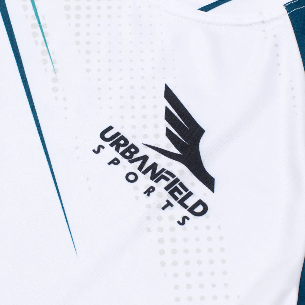 Women's Urbanfield Sports Speed Strike Short Sleeve T-Shirt - White/Deep Ocean Teal
