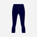Women's York RI Centenary 3/4 Leggings - Navy Blue/Cyan/White