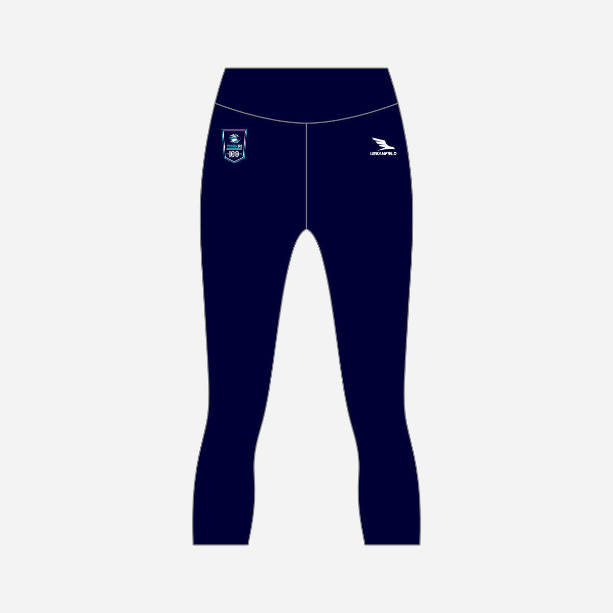 Women's York RI Centenary 3/4 Leggings - Navy Blue/Cyan/White