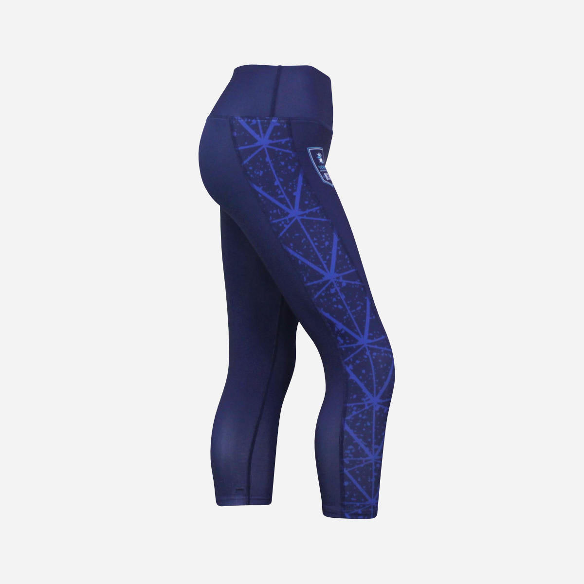 Women's York RI Centenary 3/4 Leggings - Navy Blue/Cyan/White