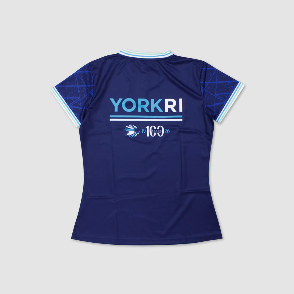 Women's York RI Centenary Shirt - Navy Blue/Cyan/Mint Green/White
