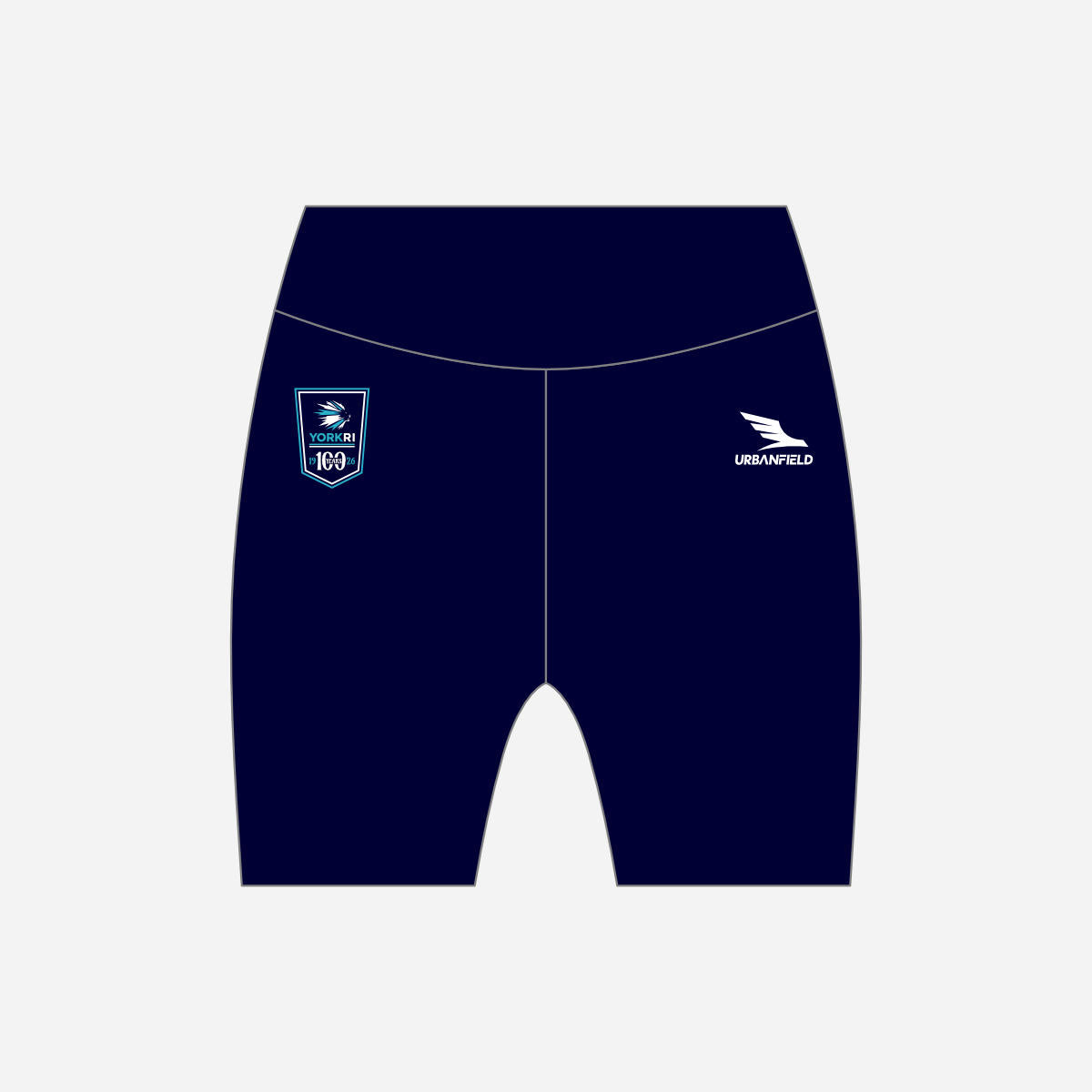 Women's York RI Centenary Short Leggings - Navy Blue/Cyan/Mint Green/White