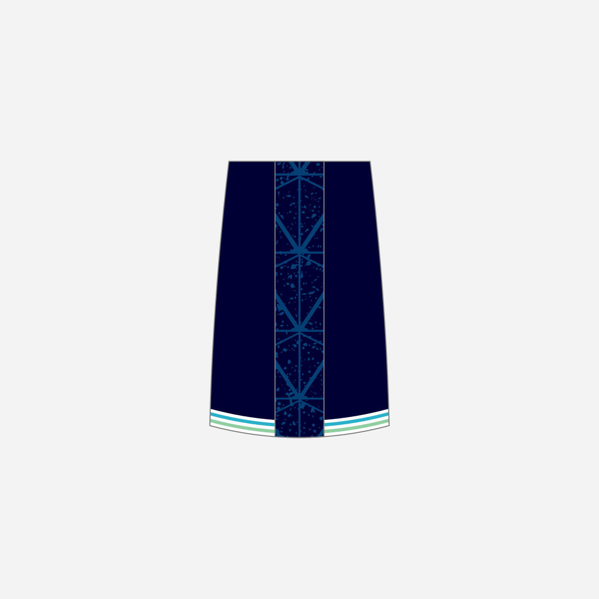 Women's York RI Centenary Skort - Navy Blue/Cyan/Mint Green/White