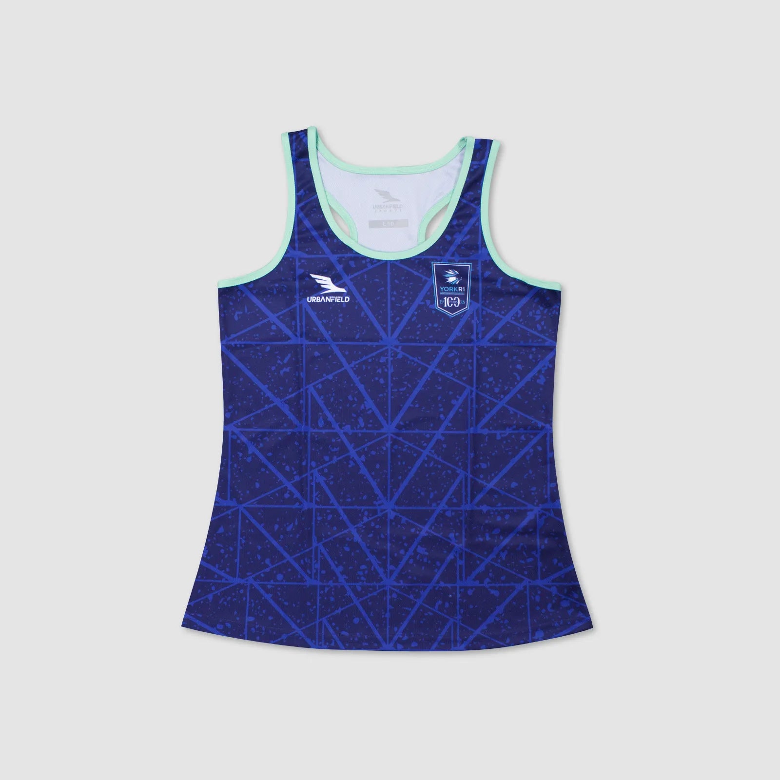 Women's York RI Centenary Tank Top - Navy Blue/Cyan/Mint Green/White